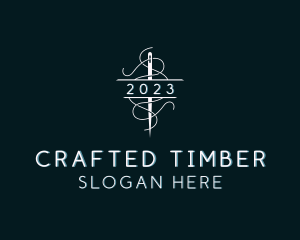 Needle Stitching Thread logo design