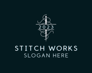 Needle Stitching Thread logo design