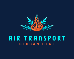 Fire Snowflake Thermal HVAC logo design