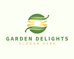 Agriculture Sun Leaf logo design