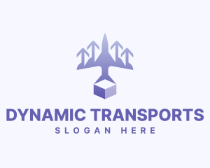 Plane Freight Transport logo design