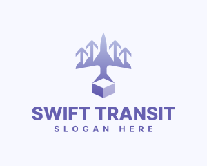 Plane Freight Transport logo design