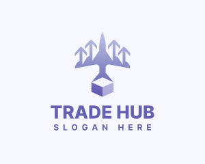 Plane Freight Transport logo design