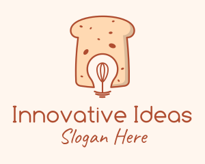 Wheat Bread Whisk Bulb logo design