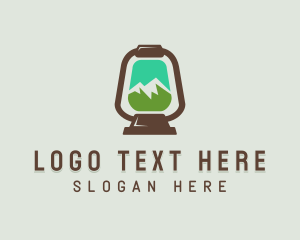 Mountain Trekking Lamp Logo