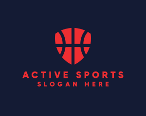 Basketball Sports Shield logo design