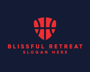 Basketball Sports Shield logo