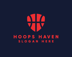 Basketball Sports Shield logo