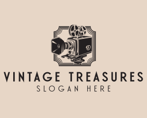 Vintage Camera Reels logo design