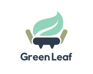 Leaf Chair Furniture logo design