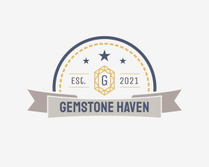 Gemstone Jewelry Badge logo design