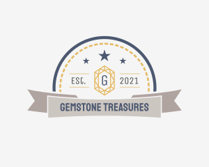 Gemstone Jewelry Badge logo design