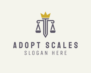 Crown Law Scale logo design