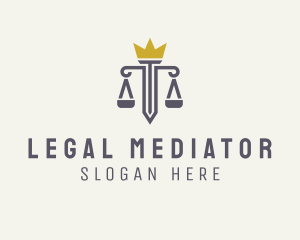 Crown Law Scale logo design