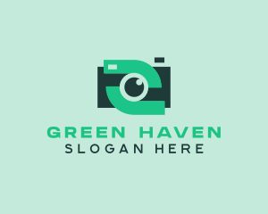 Green Video Camera logo design