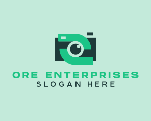 Green Video Camera logo design