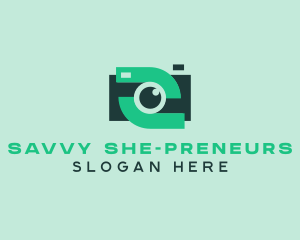 Green Video Camera logo design