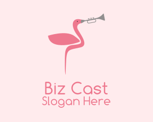 Flamingo Trumpet Player  Logo