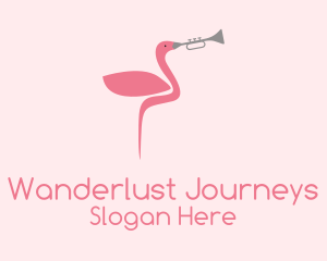 Flamingo Trumpet Player  Logo