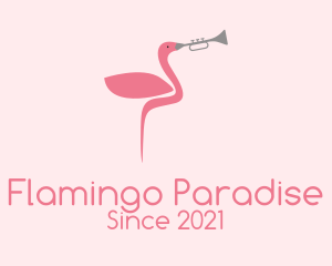 Flamingo Trumpet Player  logo