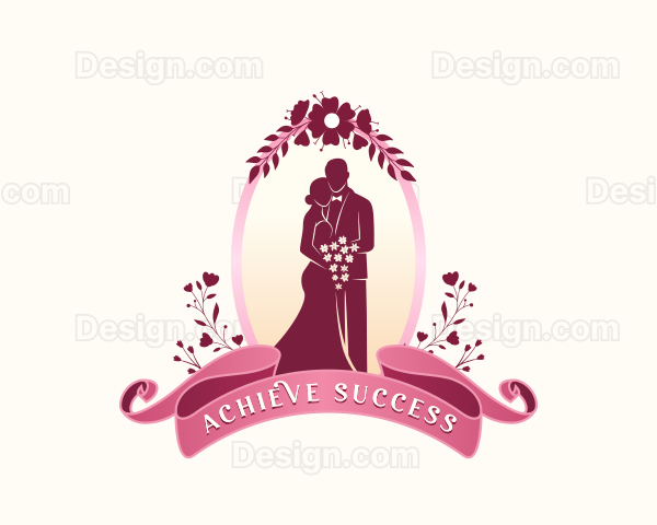 Floral Wedding Ceremony Logo