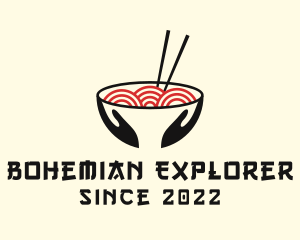 Japanese Ramen Bowl logo design