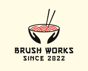 Japanese Ramen Bowl logo design