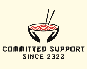 Japanese Ramen Bowl logo design