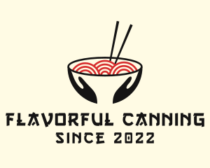 Japanese Ramen Bowl logo design