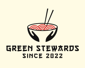 Japanese Ramen Bowl logo design