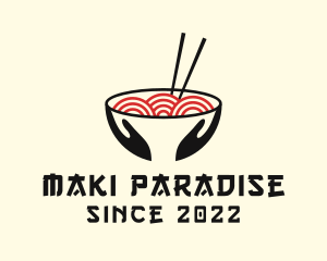 Japanese Ramen Bowl logo design