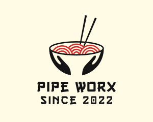 Japanese Ramen Bowl logo design