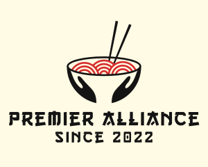 Japanese Ramen Bowl logo design