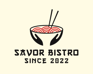 Japanese Ramen Bowl logo design