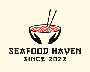 Japanese Ramen Bowl logo design