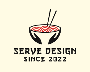 Japanese Ramen Bowl logo design