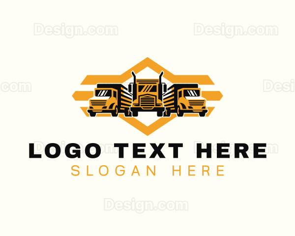 Haulage Truck Cargo Logo
