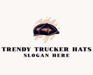 Vintage Beret Hat logo design