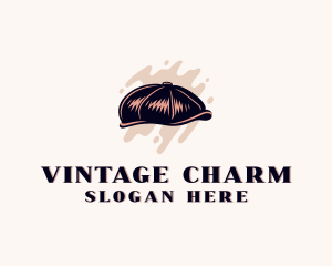 Vintage Beret Hat logo design