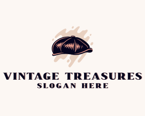 Vintage Beret Hat logo design