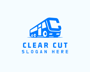 Bus Van Letter C logo design