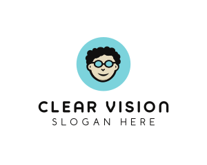 Geek Eyeglass Boy logo design