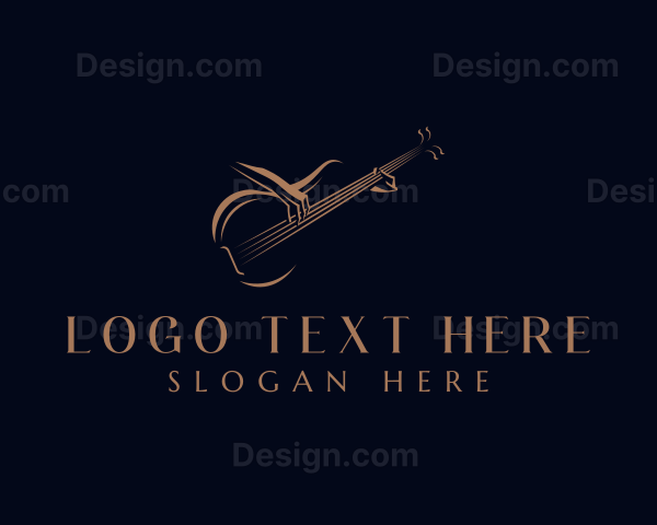 Bassist Guitarist Musician Logo