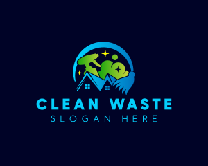 Clean Housekeeping Sanitation logo design