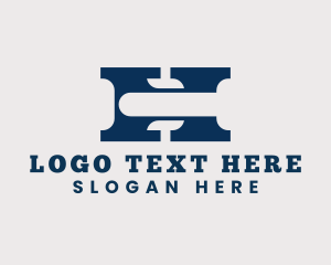 Simple Industrial Letter H  logo