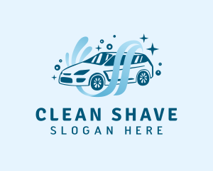 Sedan Car Wash Cleaning logo design