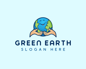 Earth Hands Globe logo design