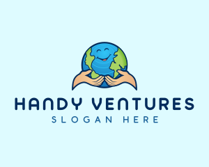 Earth Hands Globe logo