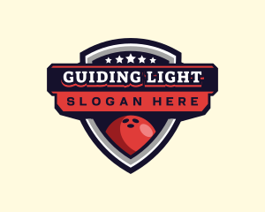 Bowling Tournament Shield logo design