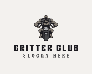 Gorilla Motorcycle Rider logo design